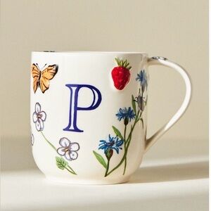Anthropologie Monarch Monogram Mug Letter P